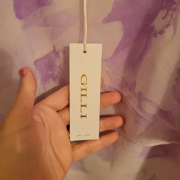 Gilli Lavender Floral Layered Blouse - Picture 4 of 6